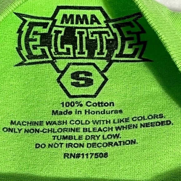 MMA Elite Green T-Shirt With Crosses And Fleur De Lis Design NWT - Picture 11 of 11